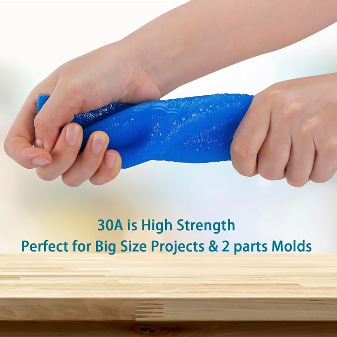 BBDINO Silicone Mold Making Kit 30A 4.4 lbs Translucent, High Strength Liquid - Image 4