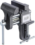 FATO 3" Table Vise Bench Vise Iron Clamp-On Table Bench Vise 2.9-inch Jaw Width 2.6-inch Jaw Opening for Woodworking, Home Workshop Use and DIY Job, Black