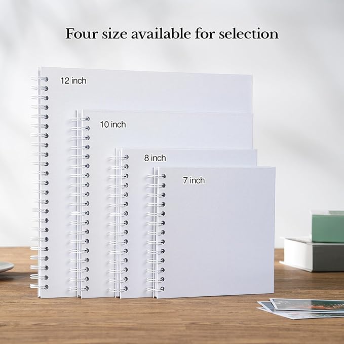potricher 10 x 10 Inch DIY Scrapbook Album 40 Pages Hardcover Kraft Paper Scrap - Image 6
