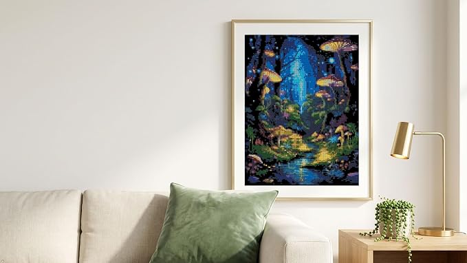 Glow Forest Cross Stitch Kits, Embroidery Starter Kit - Image 4
