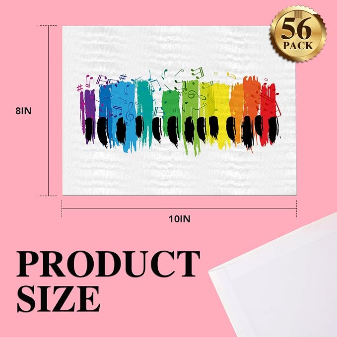 ESRICH Canvas Boards for Painting 8x10 Inch, 56 Pack Bulk 8x10 Inch Canvases - Image 2