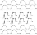 24Pcs 1 3/16 Inch (30mm) 304 Stainless Steel Conduit Clamps, U-Tube Strap Pipe Clamp 2 Hole Strap U Bracket Rigid Pipe Metal Conduit Strap Tension Clips U-tube Clamp