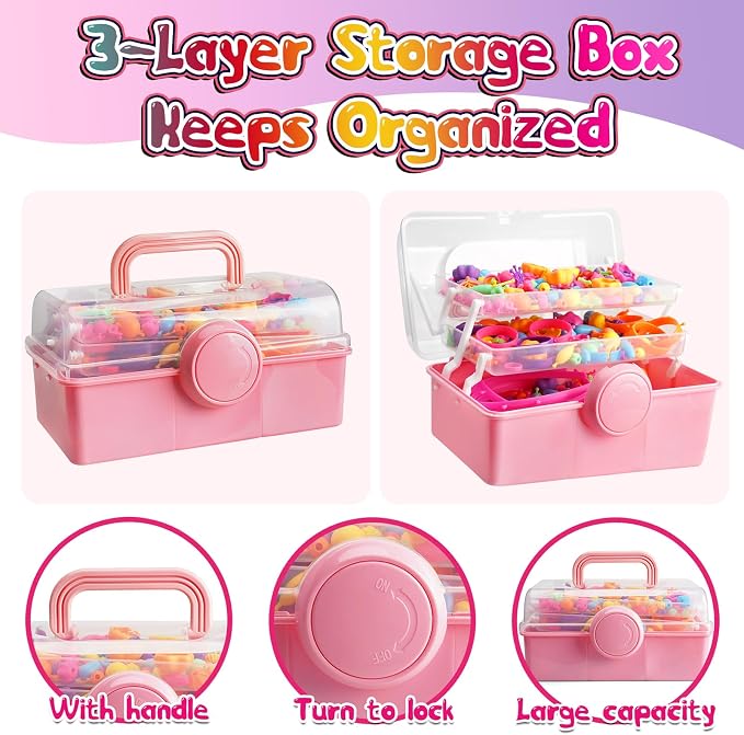 FUNZBO 850pcs Pop Beads - Image 4