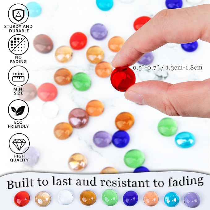 50PCS Mini Glass Gems - Image 5