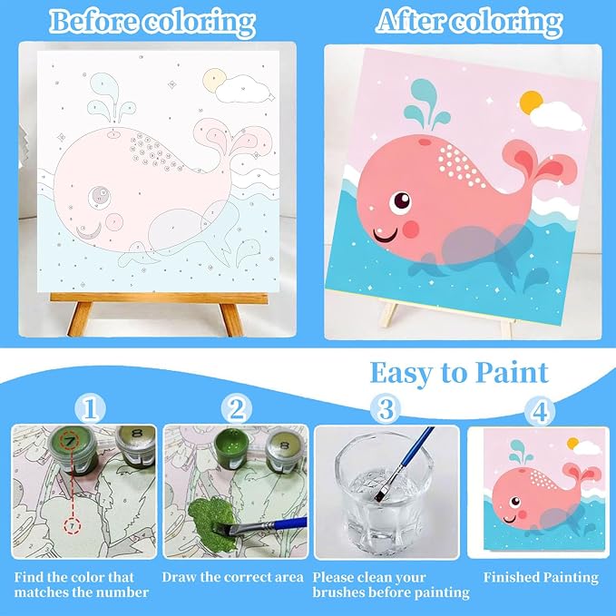 Arttoplus 4 Pack Paint by Numbers Kit - Image 4