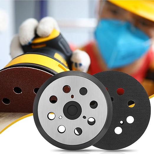 5" 8 Hole Hook & Loop Metal Orbital Sander Replacement Pads Compatible with Makita Sander BO5010 BO5030K BO5031K BO5041K, 3 Pack