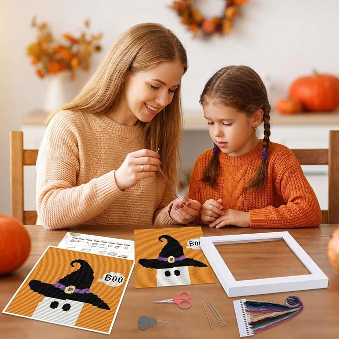 WUSARPLY Halloween Stamped Cross Stitch Kits - Image 7