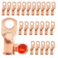 25pcs 4/0 AWG-3/8(M10) Battery Lugs,Ring Terminals,Terminal Connectors,Heavy Duty Cable Lugs,4/0 Gauge Copper Ring Terminals Battery Cable Ends