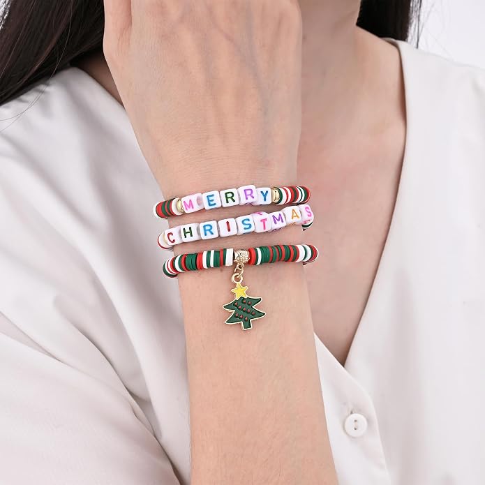 Friendship Bracelets for Girls, 10-Piece Cute Preppy Beaded Bracelet Set for - Image 3
