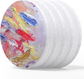 6 Pack 12 Inch Round Canvas Panels by Unknown