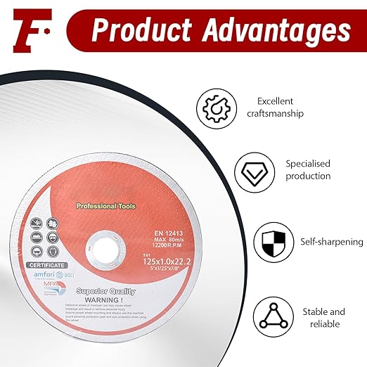 50 Pack 5" x.040 x7/8" Cut-Off Wheel - Metal & Stainless Steel Cutting Discs