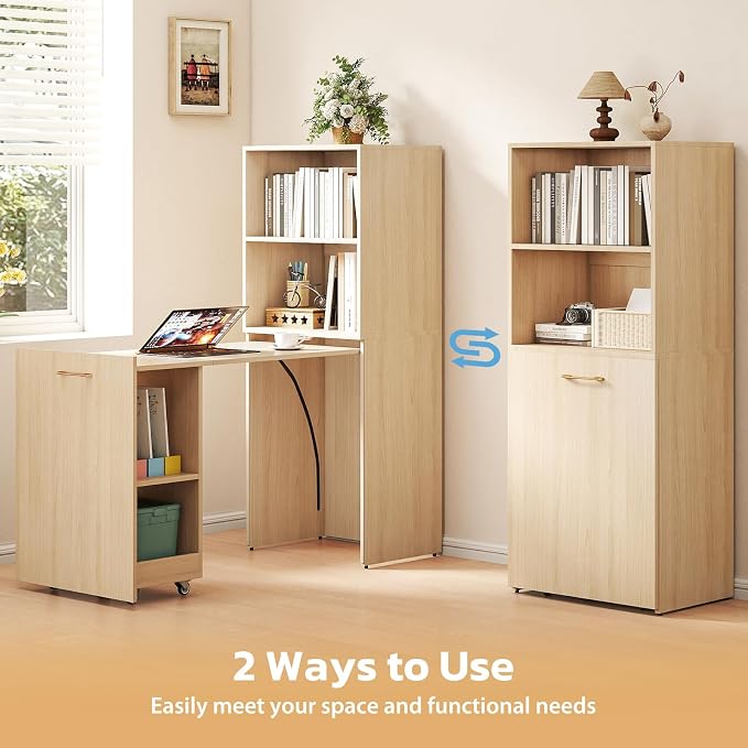 Zevemomo Folding Desk, Convertible Table - Image 3
