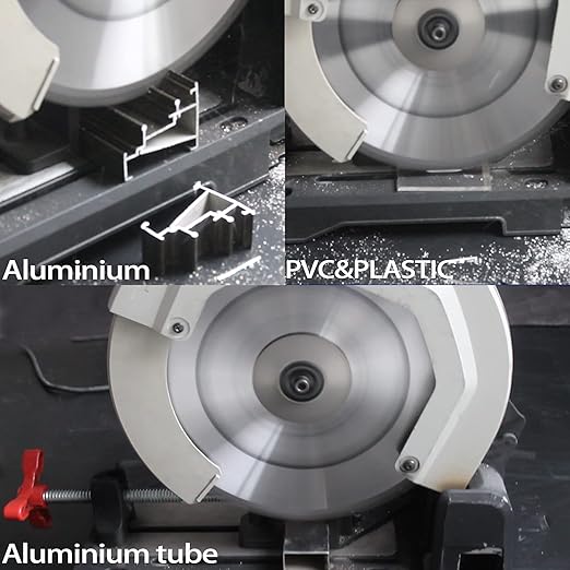 Yolan 8-1/4-Inch 80 Teeth Circular Saw Blade with 5/8-Inch Diamond Knockout Arbor, 8-1/4" Tungsten Carbide Tip for Cutting Aluminum, Non-Ferrous Metal Table Saw Accessories,Polished Miter Saw Blade