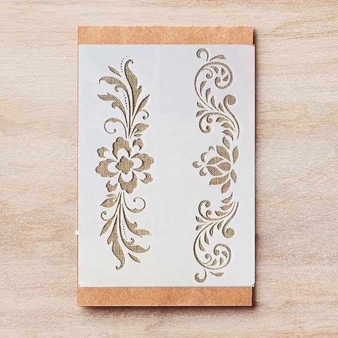 TIAMECH A4 Reusable Floral Lines Stencil - Image 4