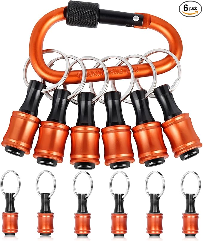 Bit Holder 1/4 inch Hex Shank Screwdriver Bits Holder Extension Bar Keychain Screw Adapter Drill Change Hand-held Screwdrivers Drill Bits Holder Portable
