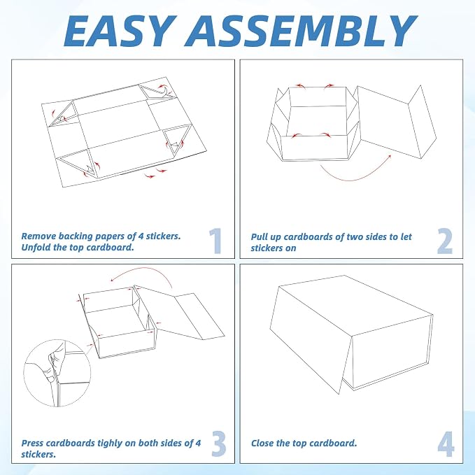 RLAVBL 4-Pack 1200 Count Trading Card Storage Box - Image 6
