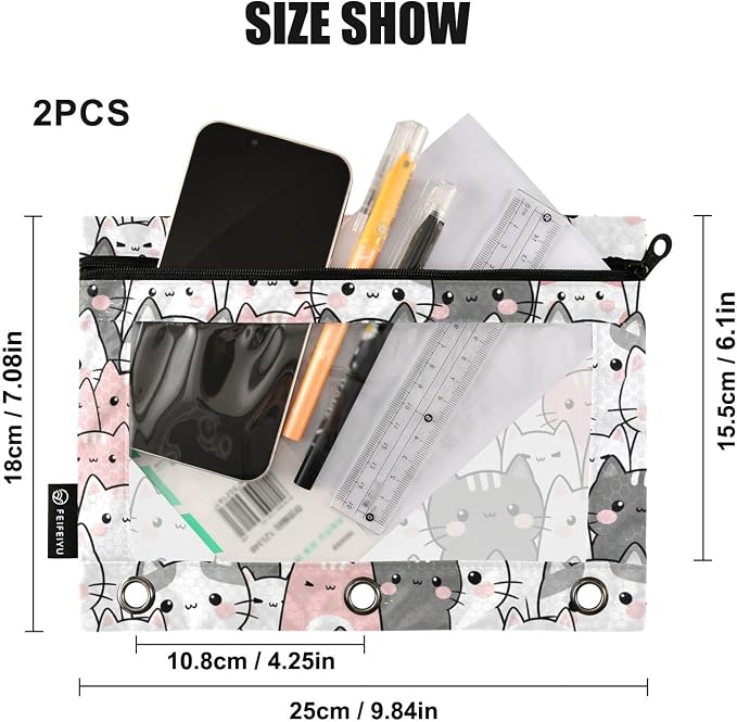 Custom Cute Cats Kittens Pencil Pouch - Image 3