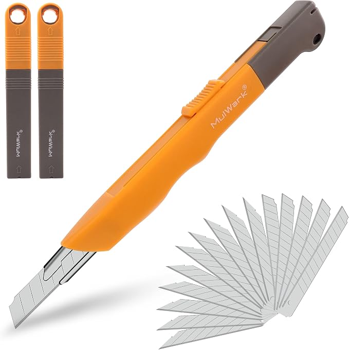 Mulwark 16PC Box Cutter Retractable Utility Knife Set by MULWARK