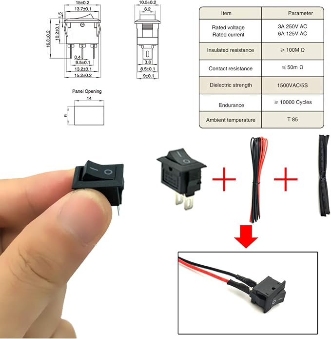 EUDAX 6 Set Rectangular Mini Electric 1.5-3V 24000RPM DC Motor - Image 7