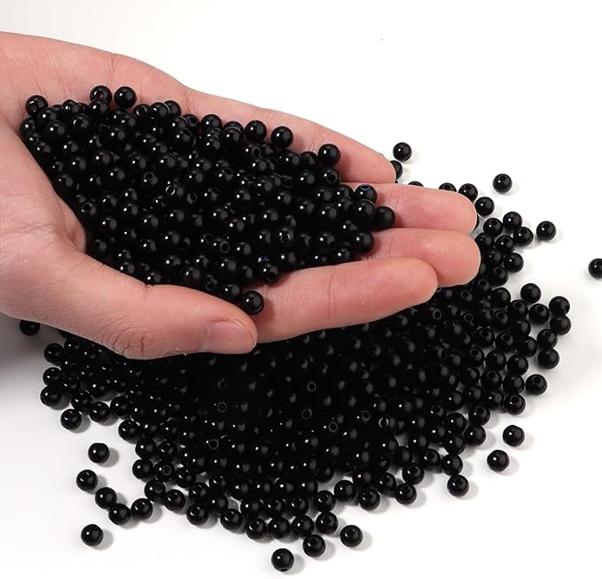 1000pcs Black 6mm Pearl Beads by chuyau