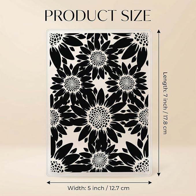 5x7 Inch Sunflower 3D Embossing Folder - Image 2