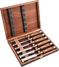 EZARC 6 Pieces Wood Chisel Tool Sets Woodworking Carving Chisel Kit with Premium Wooden Case for Carpenter Craftsman