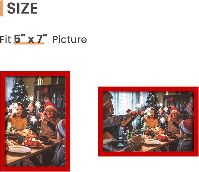 upsimples 5x7 Picture Frame Set of 3, Made of High Definition Glass - Image 4