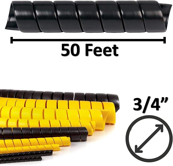 Electriduct 3/4 Inch Heavy Duty Spiral Wrap HDPE Flexible Plastic Cable Sleeve - Image 3