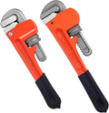 Heavy Duty 6 Inch and 8 Inch Adjustable Pipe Wrench - Mini Straight Plumbing Tool for Tight Spaces & DIY Repairs