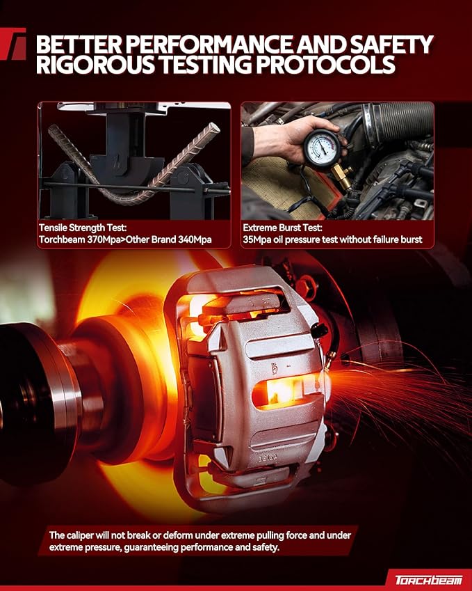 Torchbeam Rear Brake Calipers Set for Chevrolet Express 2500 2003-2020, Chevrolet Express 3500 2003-2020, GMC Savana 3500, Rear Left and Rear Right Calipers Replace # 18B4934+18B4935