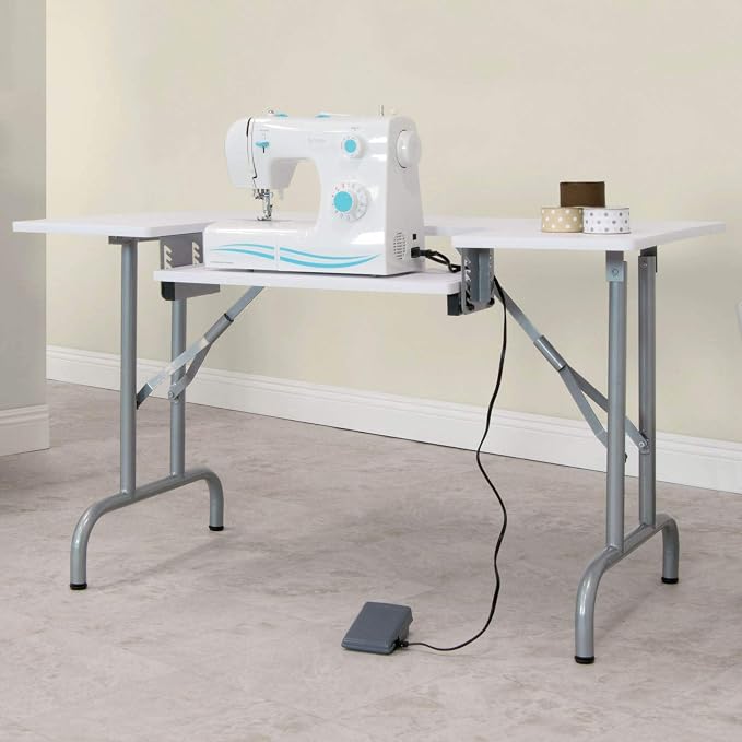 Studio Designs Folding Multipurpose Sewing & Craft Table w/ Machine Shelf - Image 2