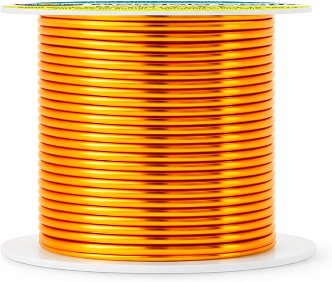Mandala Crafts 14 Gauge Gold Tone Anodized Aluminum Craft Wire, 60 FT | Colored - Image 2