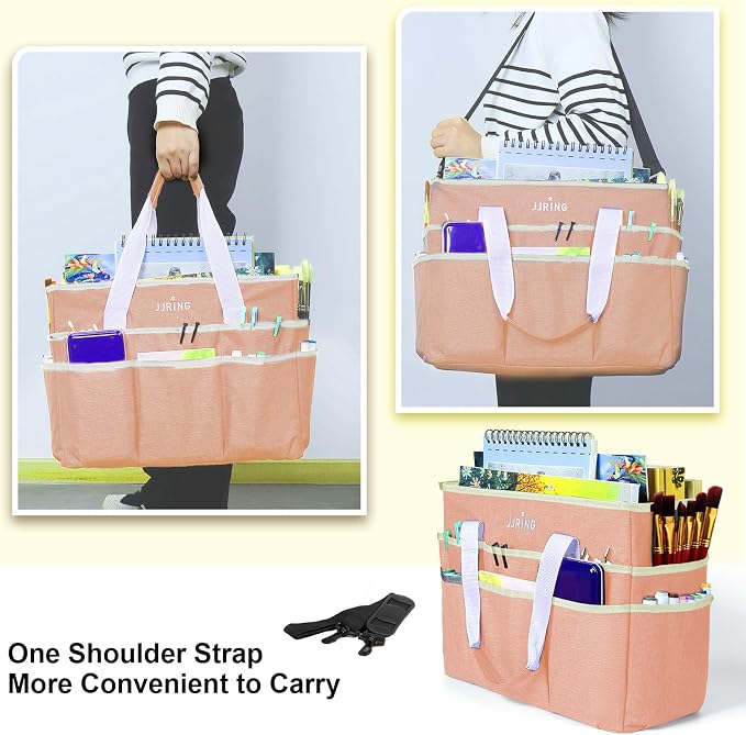 JJRING Craft Organizer Tote Bag, Large Art Storage Caddy - Image 6