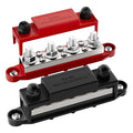 400A Power Distribution Block 12V Bus Bar 4 x 3/8" (M10) Terminal Studs and 6 x #10 Terminal Screws 12 Volt Marine Bus Bar Positive & Negative for Boat Automotive Solar System