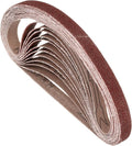 10 Pack Sanding Belts 1/4 x 18 Inch 80 Grit Aluminum Oxide Abrasive Sandpaper for Belt Sander Metal Grinding Wood Working Weld Rust Removal
