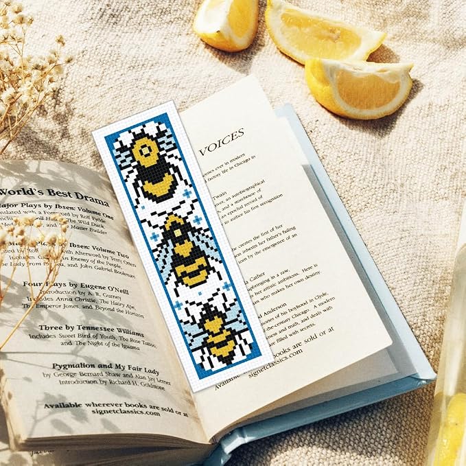 ORIGACH 6 Set Bees Cross Stitch Bookmark Kit - Image 7