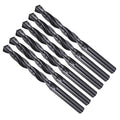 Drill Bit, 23/64" Cutting Diameter, 4241 HSS Nitriding Black 118° Cutting Angle Versatile Jobber Bits - (Applications: for Drilling Plastic Wood Soft Metal), 6-Pieces