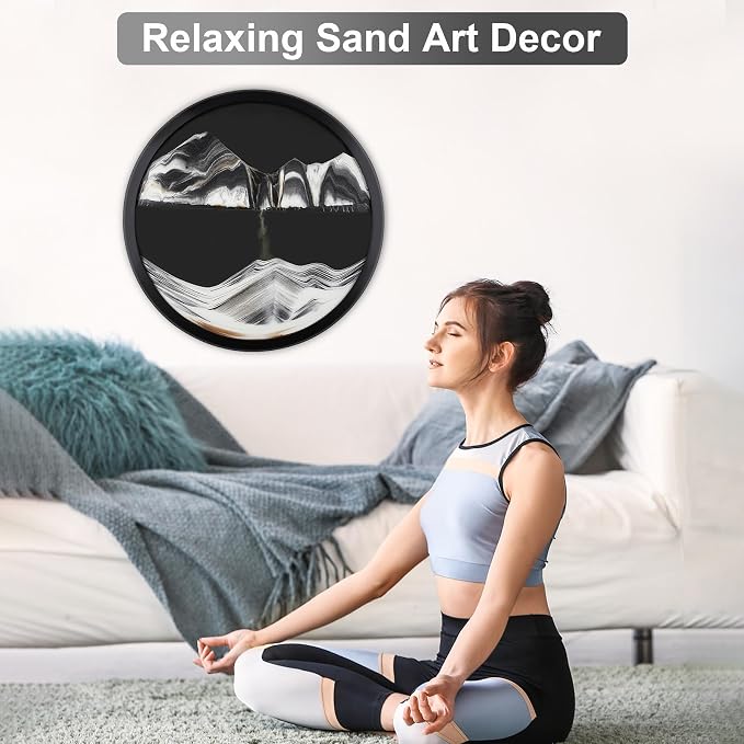 Mtadmai 24" Moving Sand Art, 3D Sand Art Pictures Deep Sea Sandscape Living - Image 3