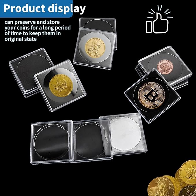 20 Pcs Adjustable Acrylic Coin Holder, Coin Collection Cases - Image 4