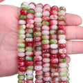 Songxi 5x8mm Natural Watermelon Tourmaline Stone Rondelle Beads, Gemstone by SongXi