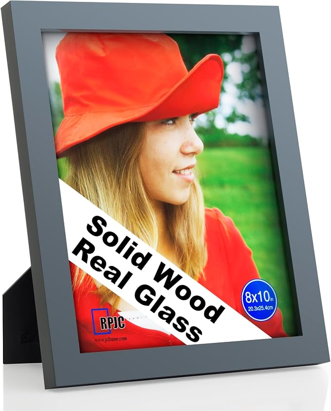 RPJC 8x10 Picture Frames Made of Solid Wood High Definition Glass by RPJC