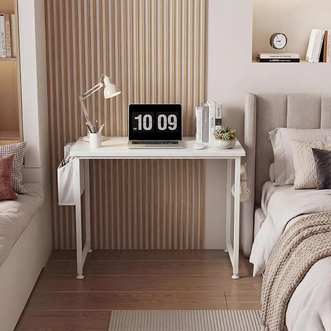 Lufeiya White Small Desk for Bedroom - Image 4