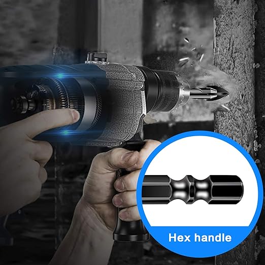 Masonry Concrete Drill Bit Set for Tile, Brick, Glass, Plastic and Wood, Tungsten Carbide Tip Work with Ceramic Tile, Wall Mirror, Paver on Concrete or Brick Wall, 10 Pcs