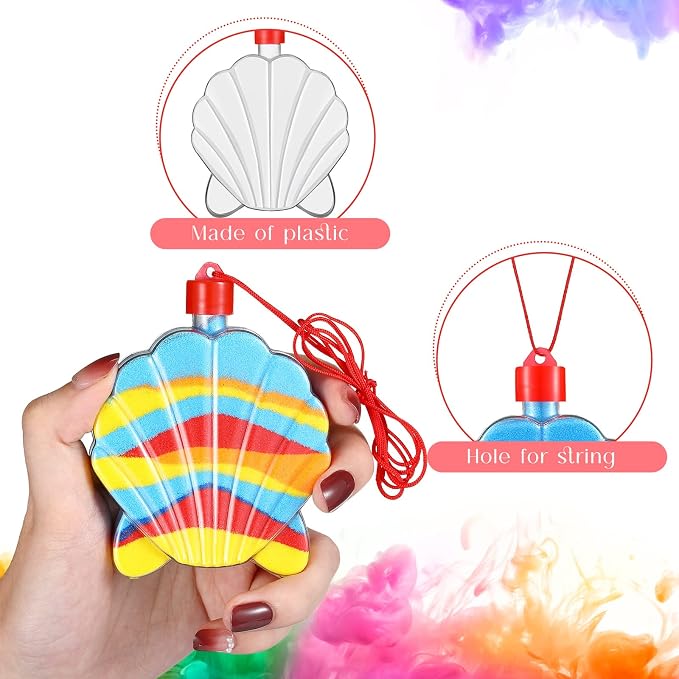 Yinkin 30 Pcs Sand Art Bottle Shell Necklaces Art Craft Bulk - Image 3