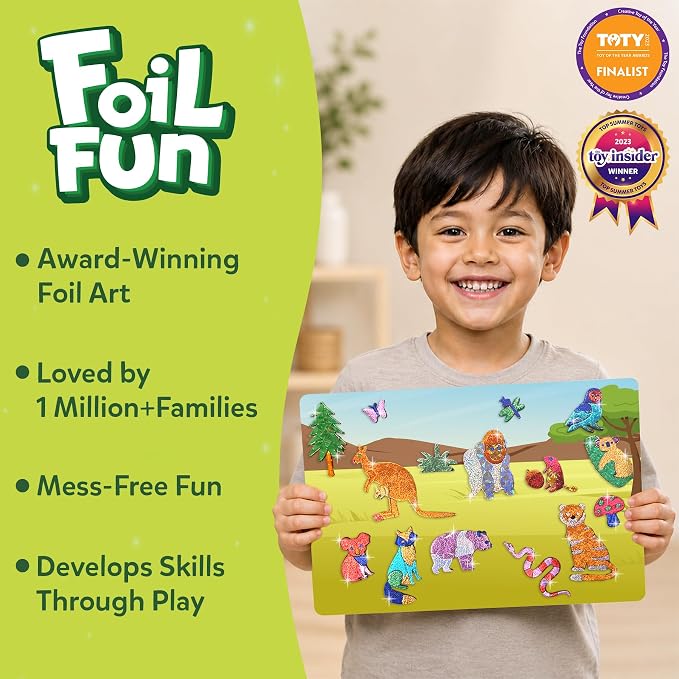 Skillmatics Foil Fun – Animals Mega Pack, No Mess Art - Image 2