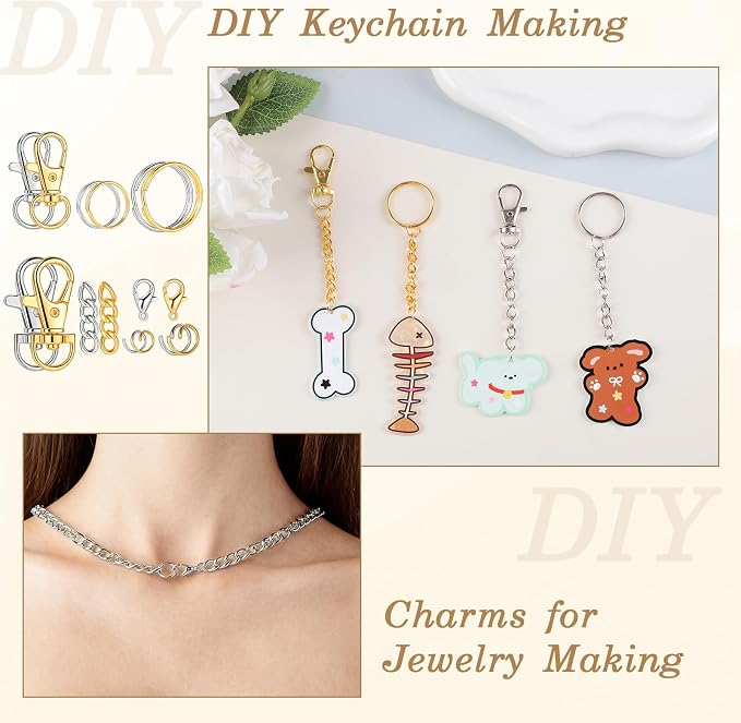 BESARME 1130PCS Keychain Making Kit Jump Rings - Image 3
