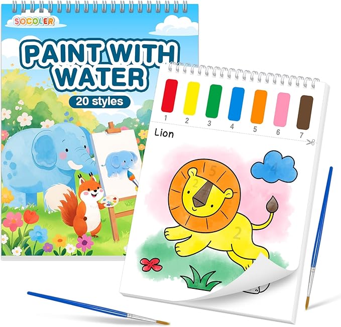 SOCOLER Paint with Water Coloring Books by SOCOLER
