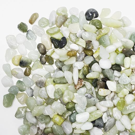 Pulovin 5LB Succulent and Cactus Pebbles, 1/5 Inch Jade Pebbles by GardenSteward