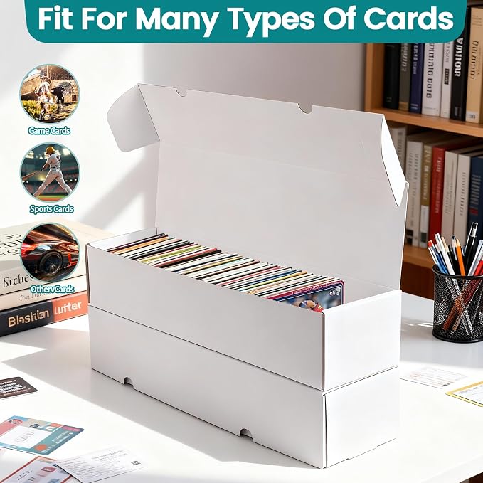 12-Pack 1100 Count Trading Card Storage Box, Sports Trading Card Boxes - Image 5