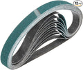 HARFINGTON 1 x 42 Inch Sanding Belts, 12 Pcs 60 Grit Zirconia Abrasive Belt Sander File Belt for Woodworking, Metal Polishing, Knife Sharpener